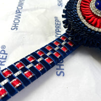 14” Red & Navy Browband