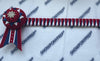 14” Red, Navy & White Browband