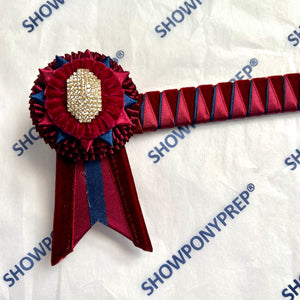 16.5” Burgundy & Navy Browband