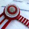 17.5” Red, White & Silver Browband
