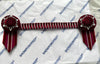 14.5” Burgundy & Silver Browband