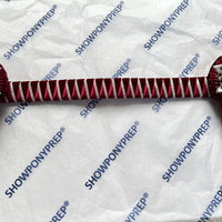 14.5” Burgundy & Silver Browband