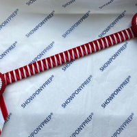 17.5” Red, White & Silver Browband