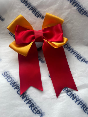 Sale bows- red & gold (junior 1 bow)