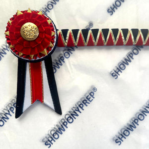 15” Red, Navy & Gold Browband