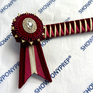 16.5” Burgundy & Gold Browband