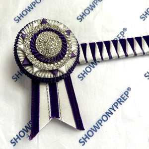 16” Purple & White Browband