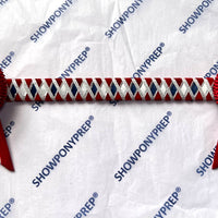 14” Red, White, Navy & Silver Browband