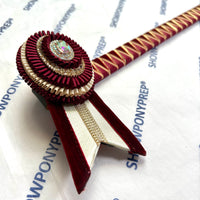 16.5” Burgundy & Gold Browband