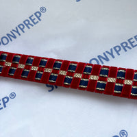 13.5” Red, Gold & Navy Browband