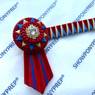 13” Red, Blue & Gold Browband