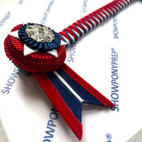 14” Red, White & Navy Browband