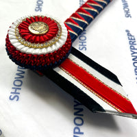 14” Red & Navy Browband