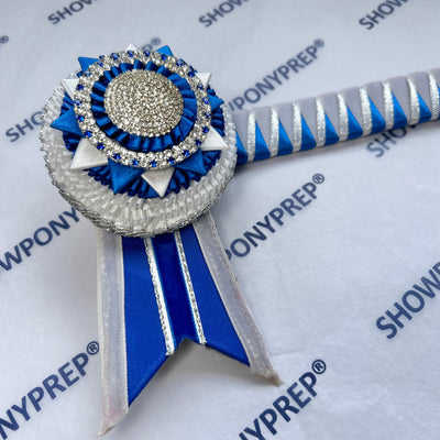 15” White, Blue & Silver Browband