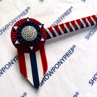 13” Red, White & Navy Browband