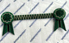 14” Green & Gold Heart Browband