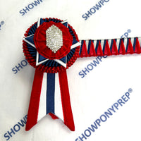 16” Red, White & Navy Browband