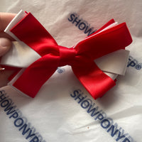 Sale bows- red white (junior 1 bow)