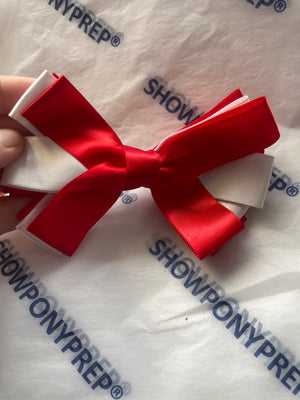 Sale bows- red white (junior 1 bow)