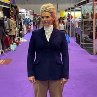 IN STOCK: NAVY SOFT WOOL PRINCESS CUT JACKET