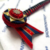 15” Navy, Red & Gold Browband