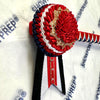 12” Red, Navy, White & Gold Browband