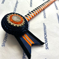 15.5” Navy, Orange & Gold Browband