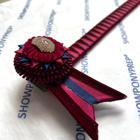 16.5” Burgundy & Navy Browband