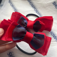 Sale bows- red and navy