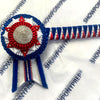 17” Blue, Red & White Browband