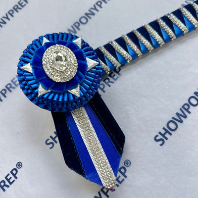 15” Blue, Navy & Silver Browband