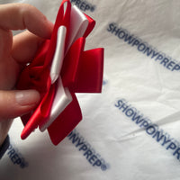 Sale bows- red white (junior 1 bow)