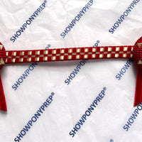 13” Red & Gold Browband