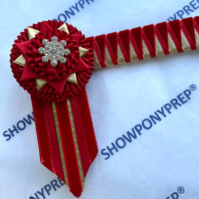 15” Red and Gold Browband