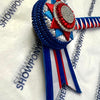 15.5” Blue, White & Red Browband