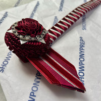 14.5” Burgundy & Silver Browband