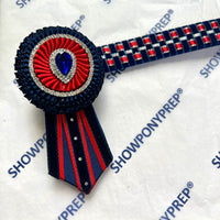 14” Red & Navy Browband