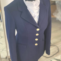 IN STOCK: NAVY SOFT WOOL PRINCESS CUT JACKET