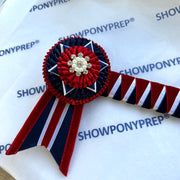 15” Red, White & Navy Browband
