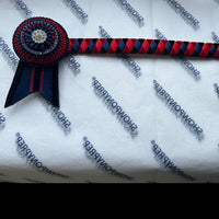 14” Navy & red Browband