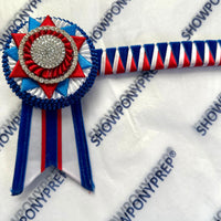 15.5” Blue, White & Red Browband