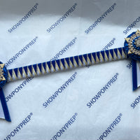 14.5” Blue, White & Gold Browband