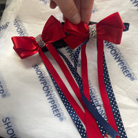 Sale bows- red and navy