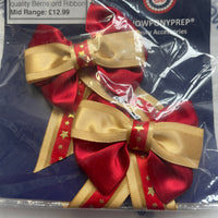 Sale bows- red and gold