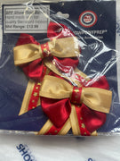 Sale bows- red and gold