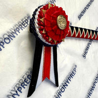 15” Red, Navy & Gold Browband