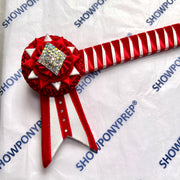 15.5” Red & White Browband