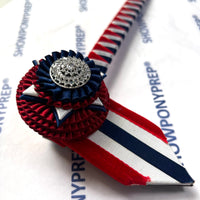 13” Red, White & Navy Browband