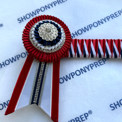 15.5” Red, White & Navy Browband