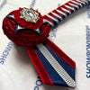 13.5” Red, Navy & Silver Browband